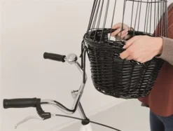 Trixie Wilgen Fietsmand Voorop Zwart Met Kussen En Kap -TuckerCare 366058 04