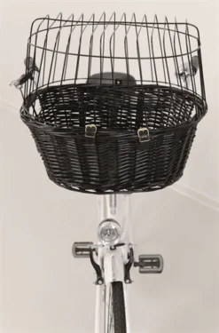 Trixie Wilgen Fietsmand Voorop Zwart Met Kussen En Kap -TuckerCare 366058 07