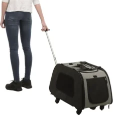 Trixie Reismand Trolley Zwart / Lichtgrijs -TuckerCare 381430 02