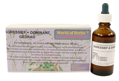 World Of Herbs Fytotherapie Agressief / Dominant Gedrag 3 World Of Herbs Fytotherapie Agressief / Dominant Gedrag