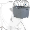 Trixie Fietsmand Voor Bagagedrager Met Draadkoepel Kunststof Grijs -TuckerCare 398615