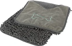 Trixie Microvezel Handdoek Met Insteekzakken Grijs -TuckerCare 408575 05