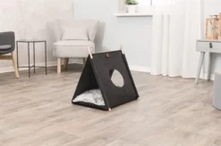Trixie Kattenmand Tent Elfie Met Kussen Vilt Antraciet -TuckerCare 409170 08