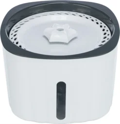 Trixie Drinkfontein Flower Kunststof Wit / Grijs -TuckerCare 410412 02