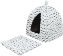 Trixie Kattenmand Iglo Mila Pluche Wit / Grijs -TuckerCare 410541 04