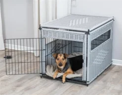 Trixie Bench Homekennel Polyrotan Lichtgrijs -TuckerCare 410553 06