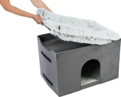 Trixie Hondenmand Huis Harvey Met Trap Grijs / Wit -TuckerCare 411356 03