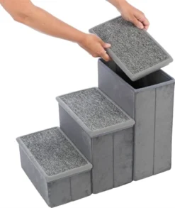 Trixie Hondenmand Huis Harvey Met Trap Grijs / Wit -TuckerCare 411356 07