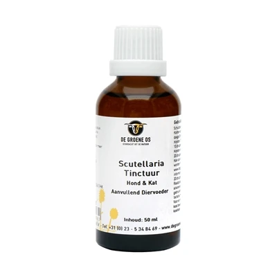 De Groene Os Scutellaria Tinctuur Hond / Kat 3 De Groene Os Scutellaria Tinctuur Hond / Kat