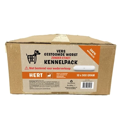 Freds Gestoomd Vers Vlees Worst Kennelpack Hert Graan En Glutenvrij 4 Freds Gestoomd Vers Vlees Worst Kennelpack Hert Graan En Glutenvrij - Afbeelding 2