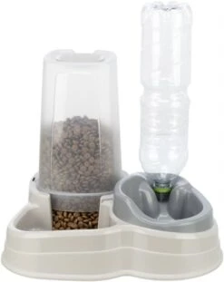 Trixie Voerdispenser En Waterdispenser Kunststof Grijs / Taupe -TuckerCare 414383 02