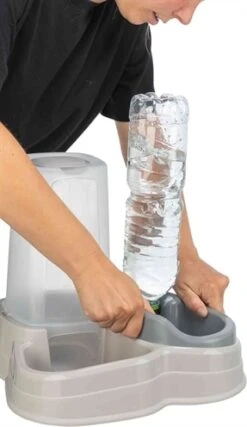 Trixie Voerdispenser En Waterdispenser Kunststof Grijs / Taupe -TuckerCare 414383 08
