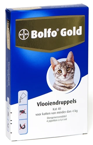 Bolfo Gold Kat Vlooiendruppels 4 Bolfo Gold Kat Vlooiendruppels - Afbeelding 2