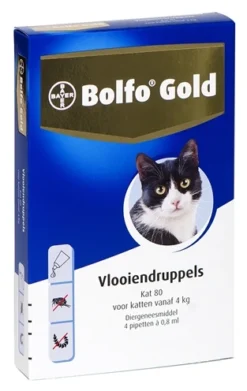 Bolfo Gold Kat Vlooiendruppels 8 Bolfo Gold Kat Vlooiendruppels -TuckerCare 52830