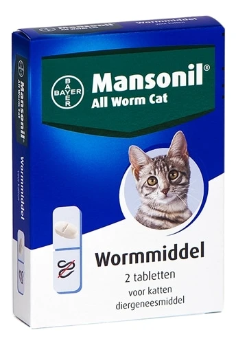 Mansonil Kat All Worm Tabletten 4 Mansonil Kat All Worm Tabletten - Afbeelding 2